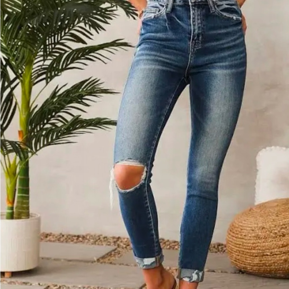 Flying Monkey jeans size 25 Distressed Ultra‎ High Rise Blue Skinny Jeans 💙